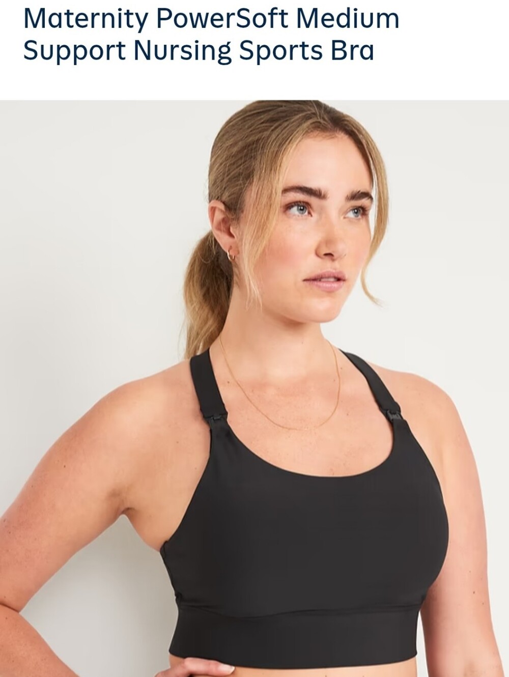 Black Crossback Nursing Sports Bra - Old Navy